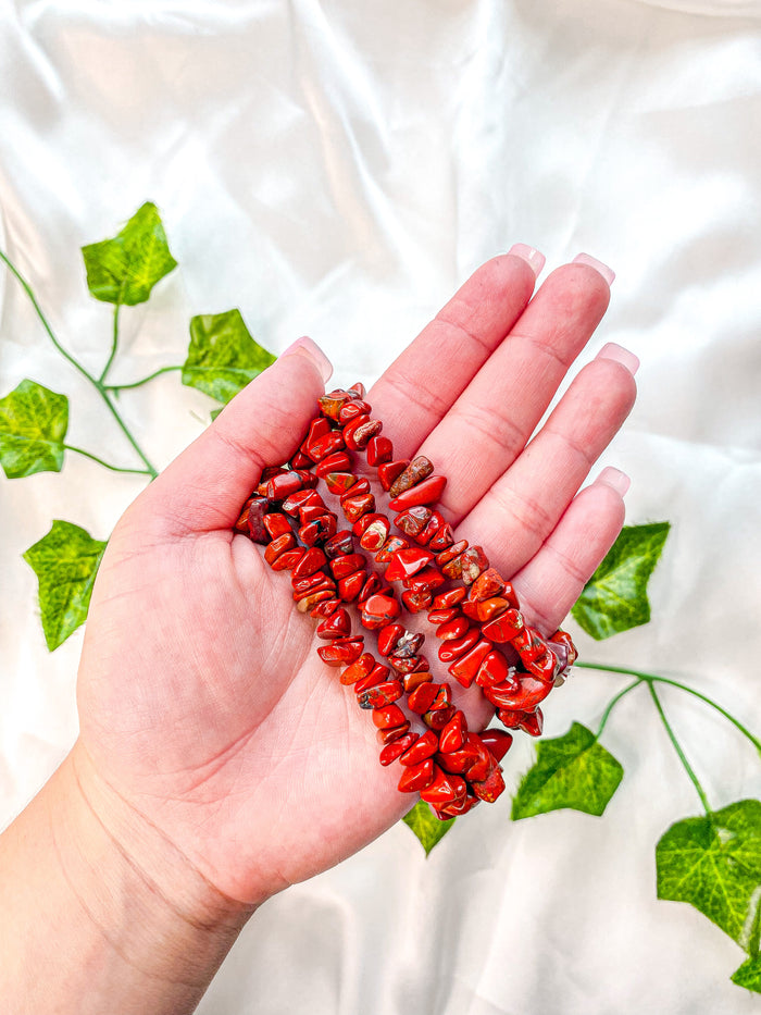 Red Jasper Chip Bracelet