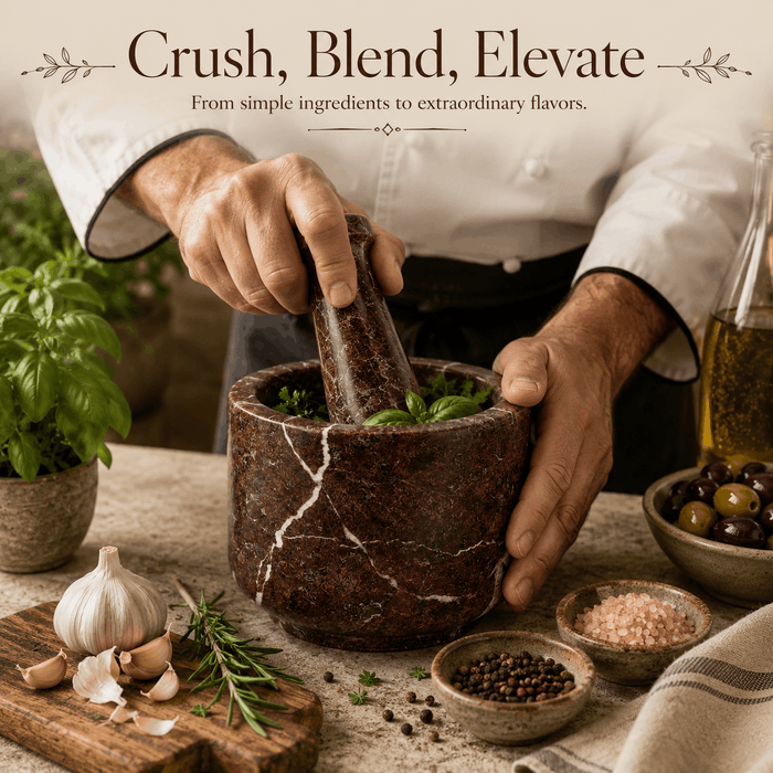 Red Zebra Mortar And Pestle