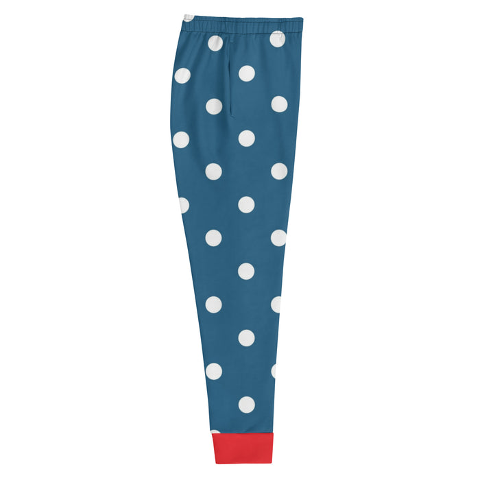 Retro Blue White Dots Women's Joggers
