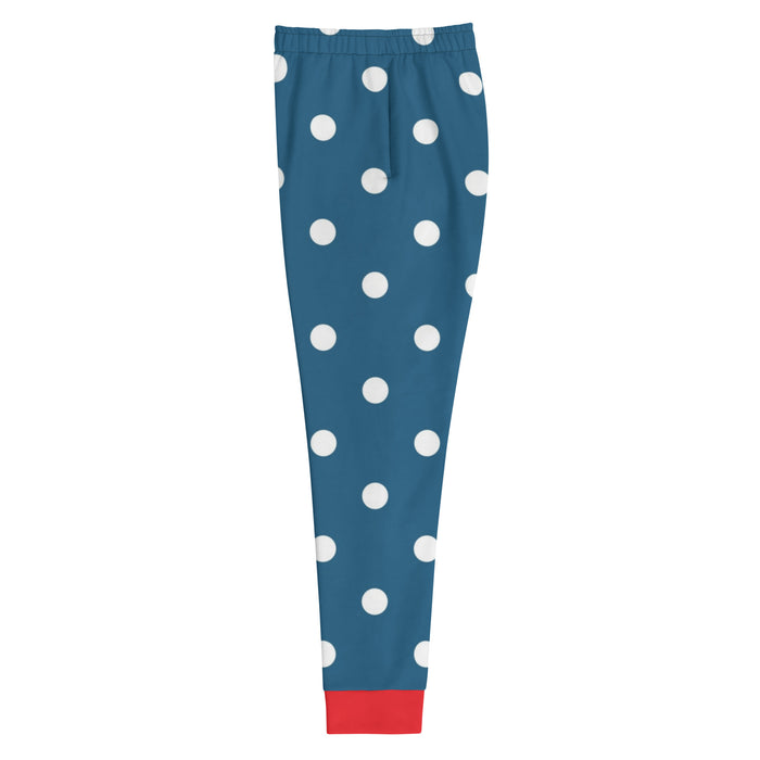 Retro Blue White Dots Women's Joggers