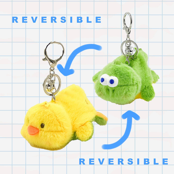 Reversible Turtle and Chick Keychain