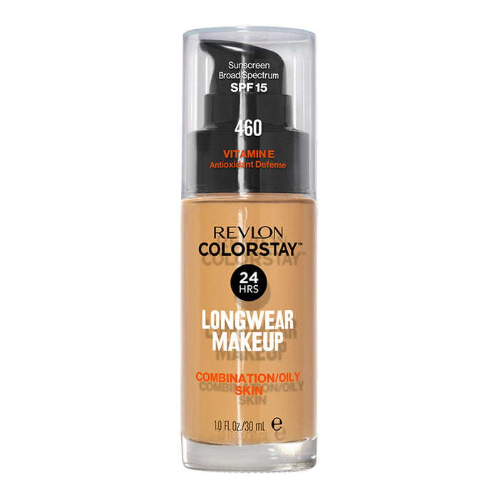 Revlon ColorStay Longwear Makeup Combination/Oily SPF15 30ml in shade 460 MACADAMIA - matte, breathable foundation for up to 24H wear