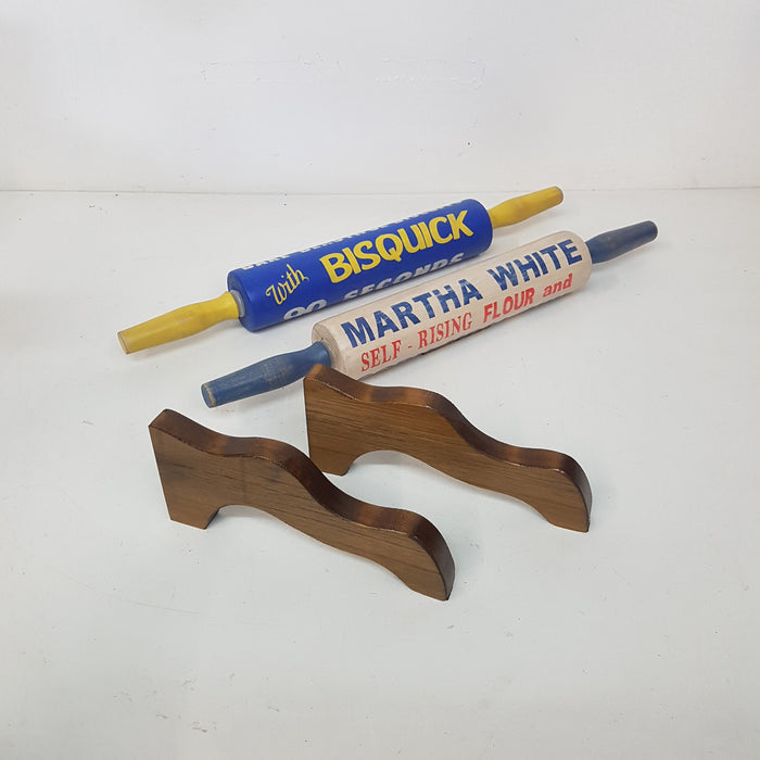 rolling pin holder display rack rustic farm kitchen display