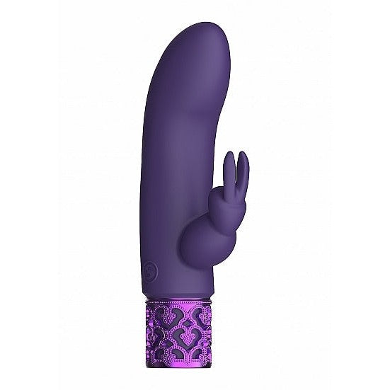 Royal Gems Dazzling Purple Rechargeable Silicone Bullet Intimates Adult Boutique