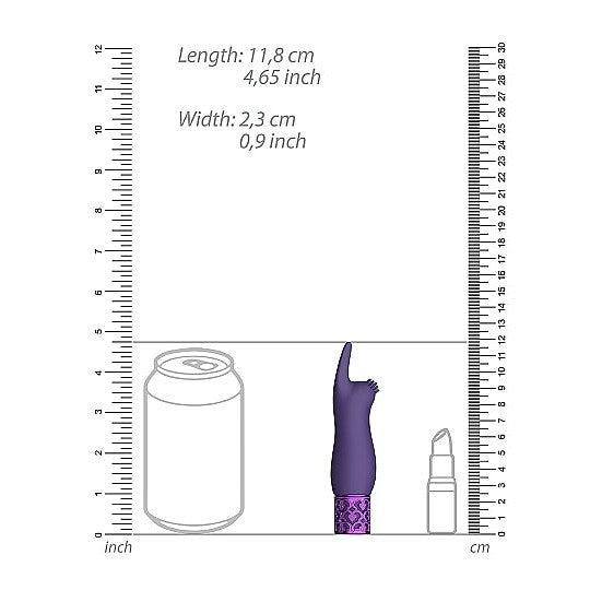 Royal Gems Elegance Purple Rechargeable Silicone Bullet Intimates Adult Boutique