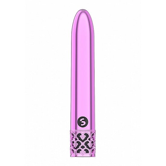 Royal Gems Shiny Pink Abs Bullet Rechargeable Intimates Adult Boutique