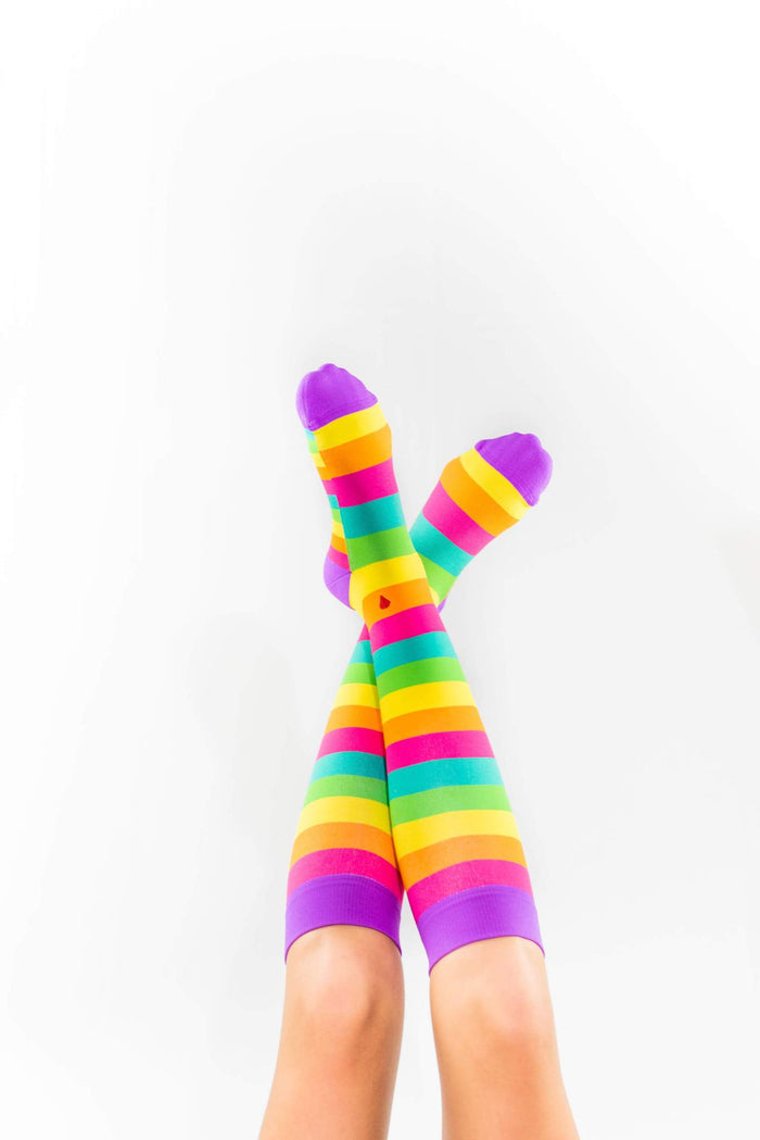 Ruby Compression Socks - Rainbow