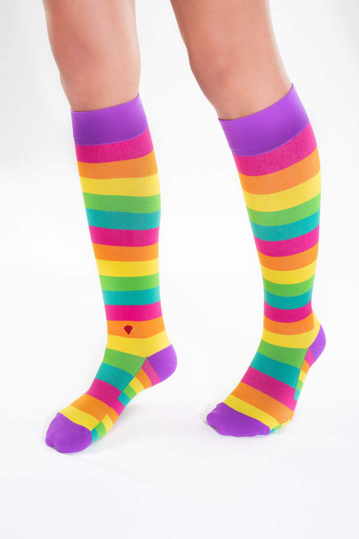 Ruby Compression Socks - Rainbow
