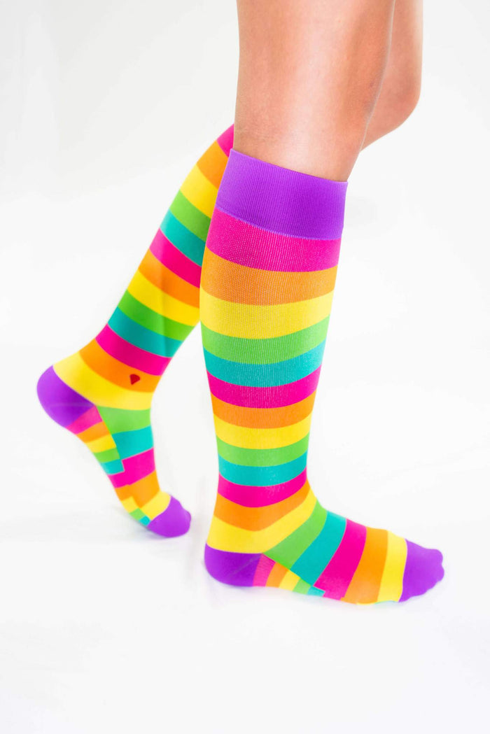 Ruby Compression Socks - Rainbow