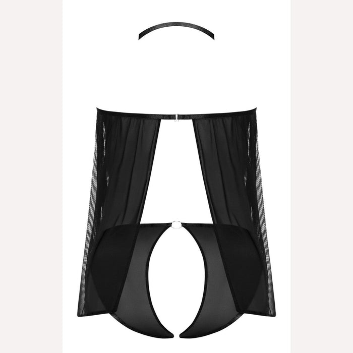 Sassy Cupless Babydoll & Panty Set Black S/m Intimates Adult Boutique