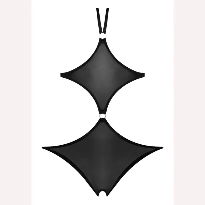 Sassy Cupless & Crotchless Teddy Black L/xl Intimates Adult Boutique