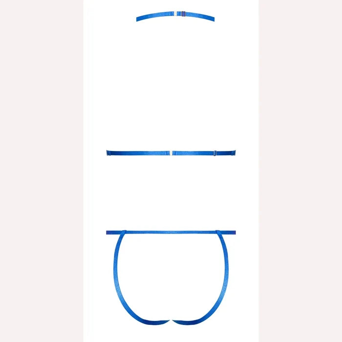 Sassy Cupless & Crotchless Teddy Cobalt L/xl Intimates Adult Boutique