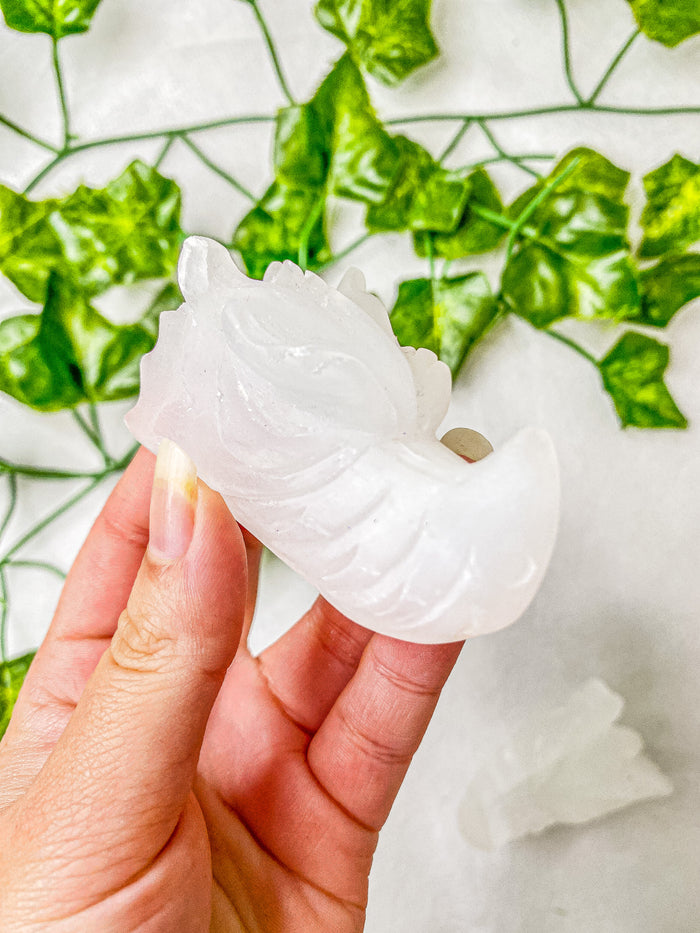 Satin Spar Selenite Dragon