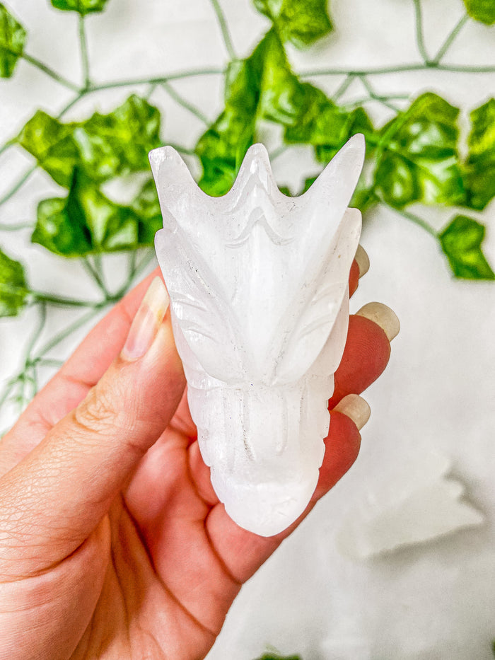 Satin Spar Selenite Dragon