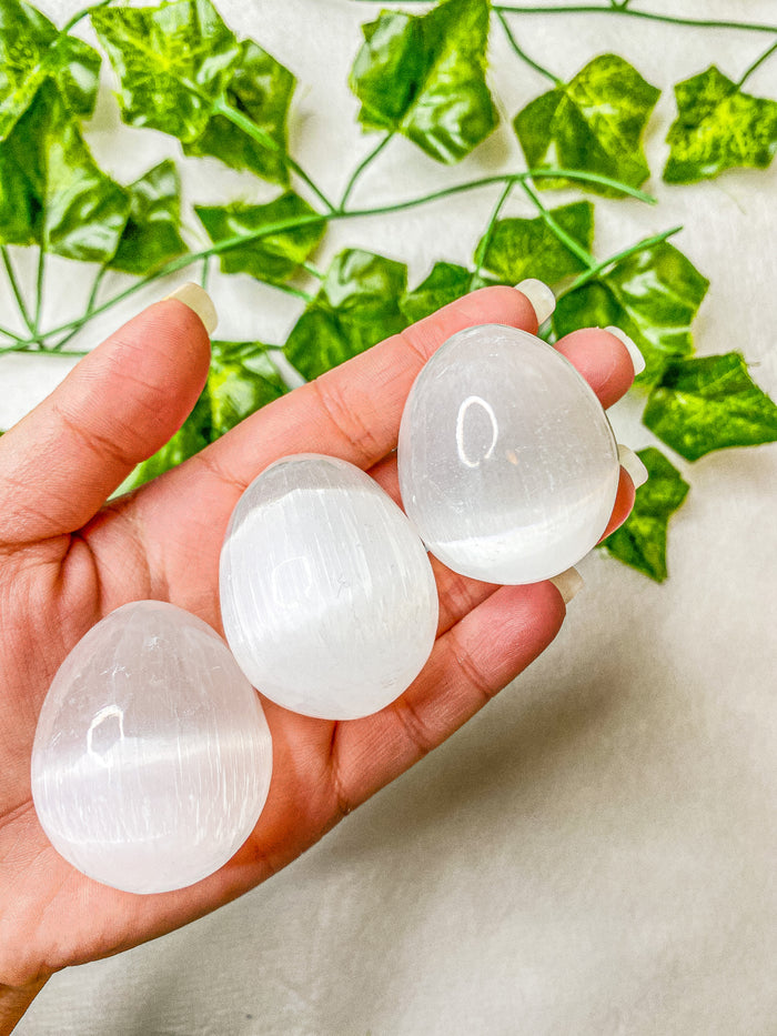 Satin Spar Selenite Egg
