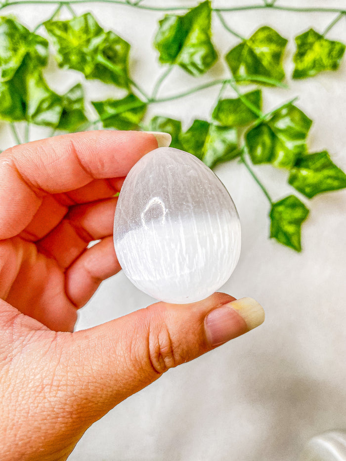 Satin Spar Selenite Egg
