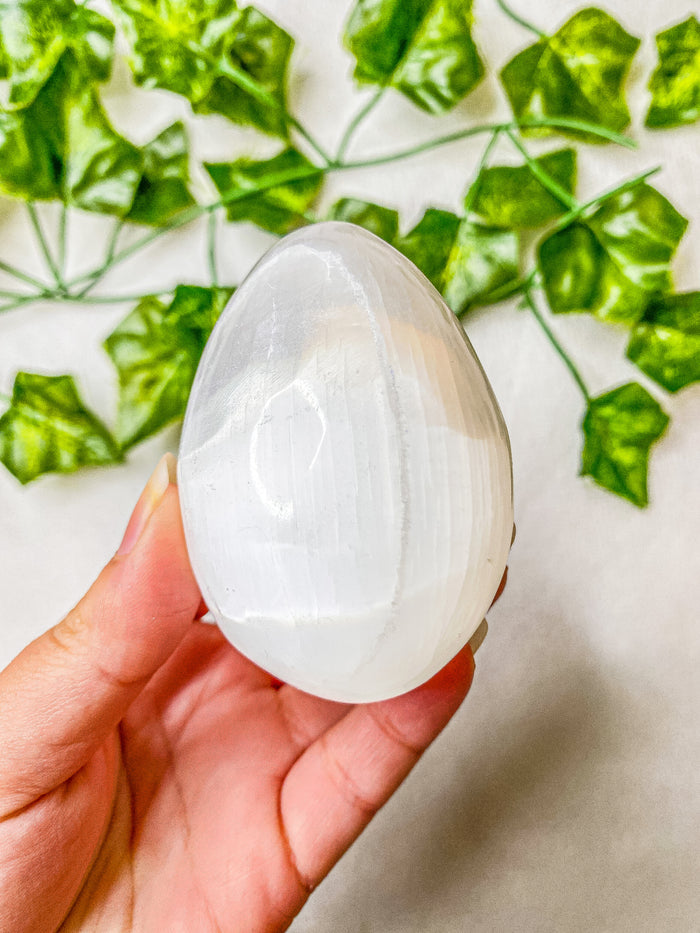 Satin Spar Selenite Egg
