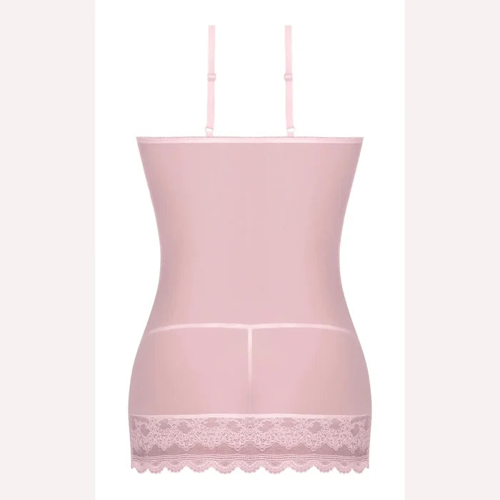 Seabreeze Lace Up Chemise & G Set Blush 2xl Intimates Adult Boutique
