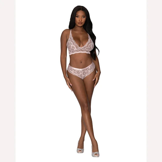 Seabreeze Strappy Back Cami & Short Set Blush S/m Intimates Adult Boutique