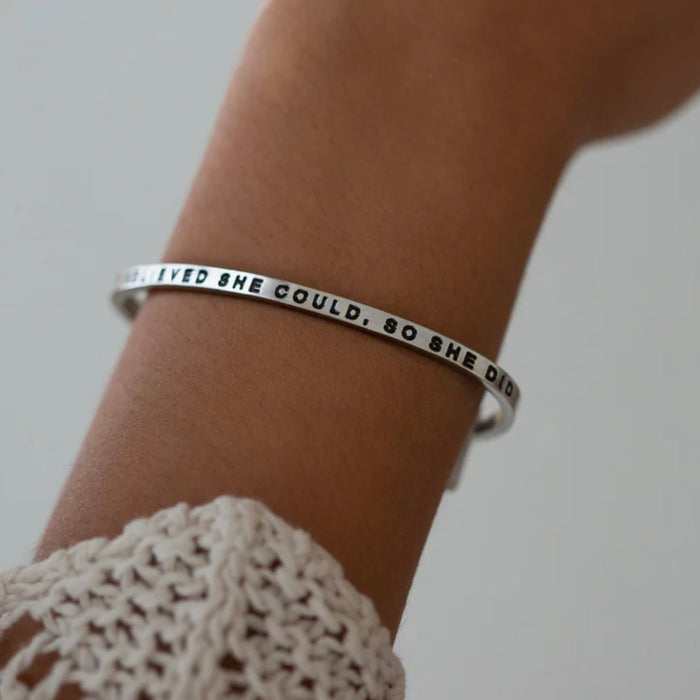 She Believed She Could, So She Did Bracelet