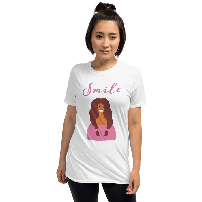 Smile Woman's Graphic T-Shirt - Bloom Seventy Seven