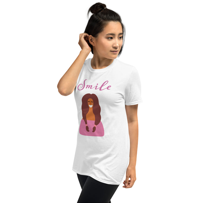 Smile Woman's Graphic T-Shirt - Bloom Seventy Seven