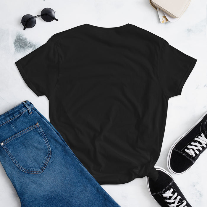 Smiling Heart Eyes Embroidered Women's T-Shirt