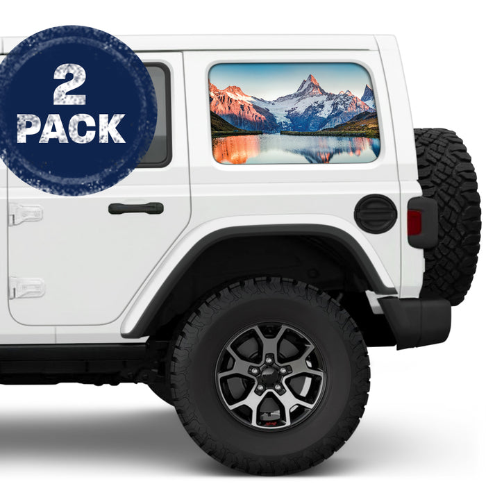 Snow Lake Side Windows Printed Vinyl Decal