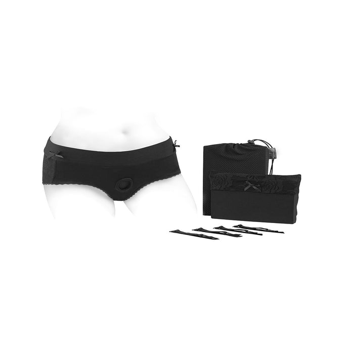 SpareParts Bella Harness Black-Black Nylon - Large Intimates Adult Boutique