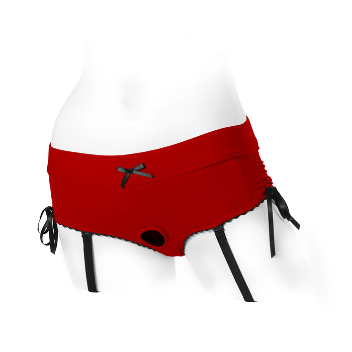 SpareParts Sasha Harness Red-Black Nylon - Medium Intimates Adult Boutique