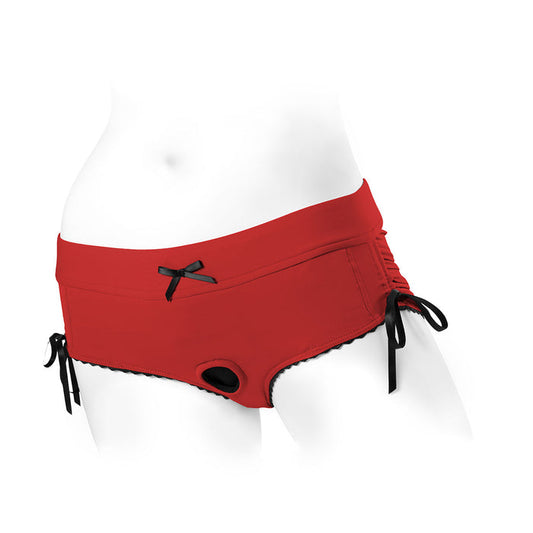 SpareParts Sasha Harness Red-Black Nylon - Small Intimates Adult Boutique