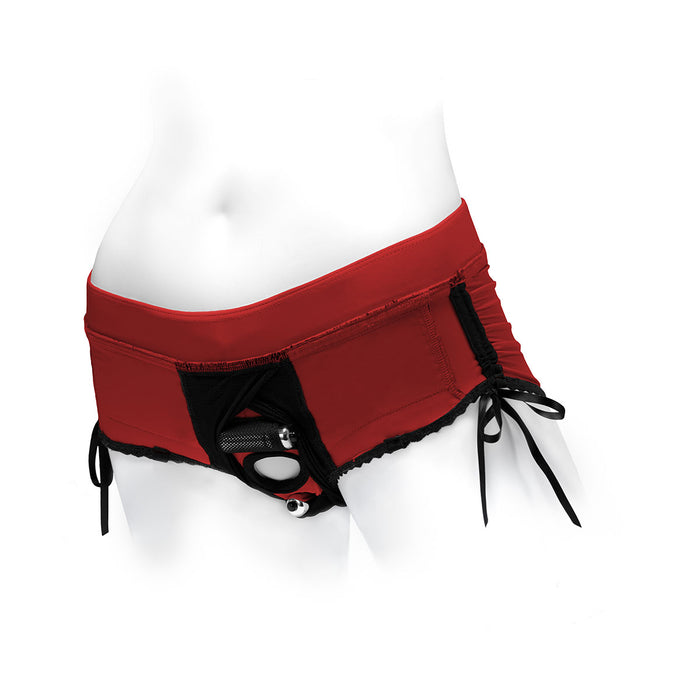 SpareParts Sasha Harness Red-Black Nylon - Small Intimates Adult Boutique