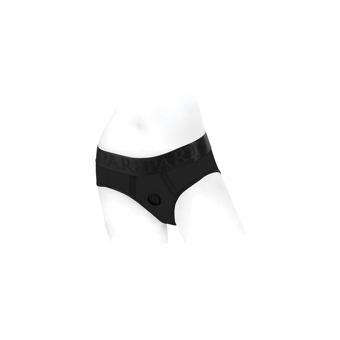SpareParts Tomboi Harness Black-Black Nylon - XXS Intimates Adult Boutique