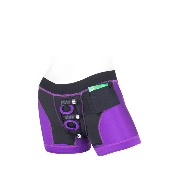 SpareParts Tomboii Purple-Black Nylon - 2X Intimates Adult Boutique