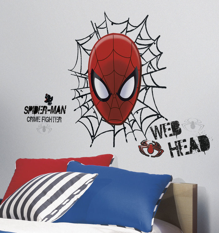 Spiderman - Ultimate Spider-Man Web Head Peel & Stick Wall Decals
