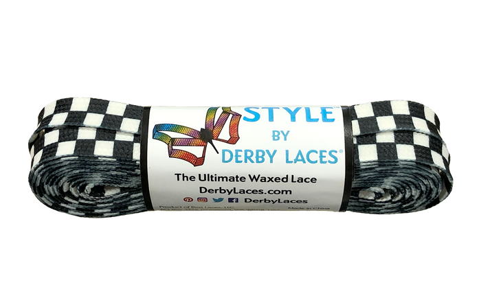 Style Derby Laces - Checkered Black and White