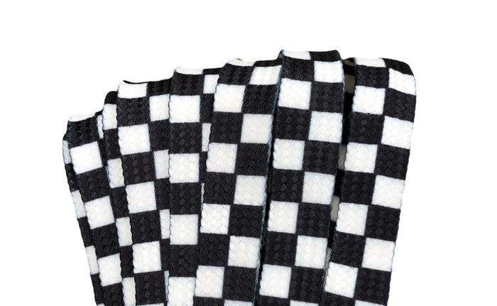 Style Derby Laces - Checkered Black and White