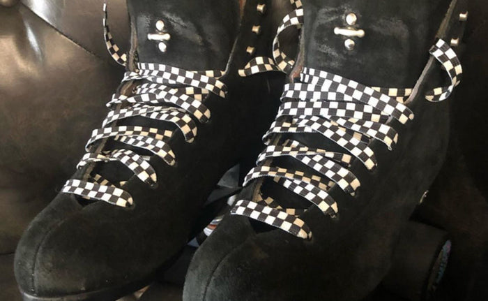 Style Derby Laces - Checkered Black and White