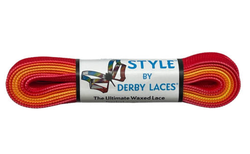 Style Derby Laces - Ombre Red Yellow Flame