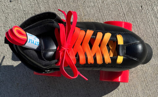 Style Derby Laces - Ombre Red Yellow Flame