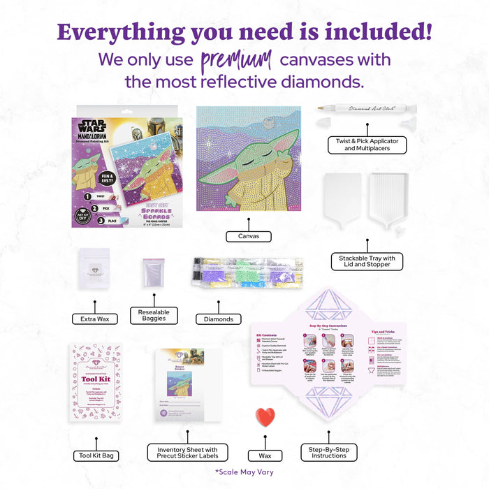 The Force Master (Grogu) - Easy Gem™ Sparkle Boards - Diamond Art Club DIY Kit