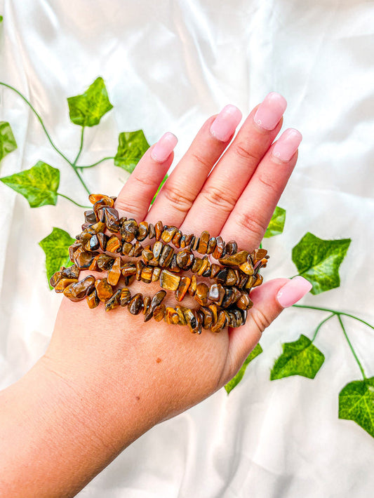 Tiger's Eye Chip Bracelet