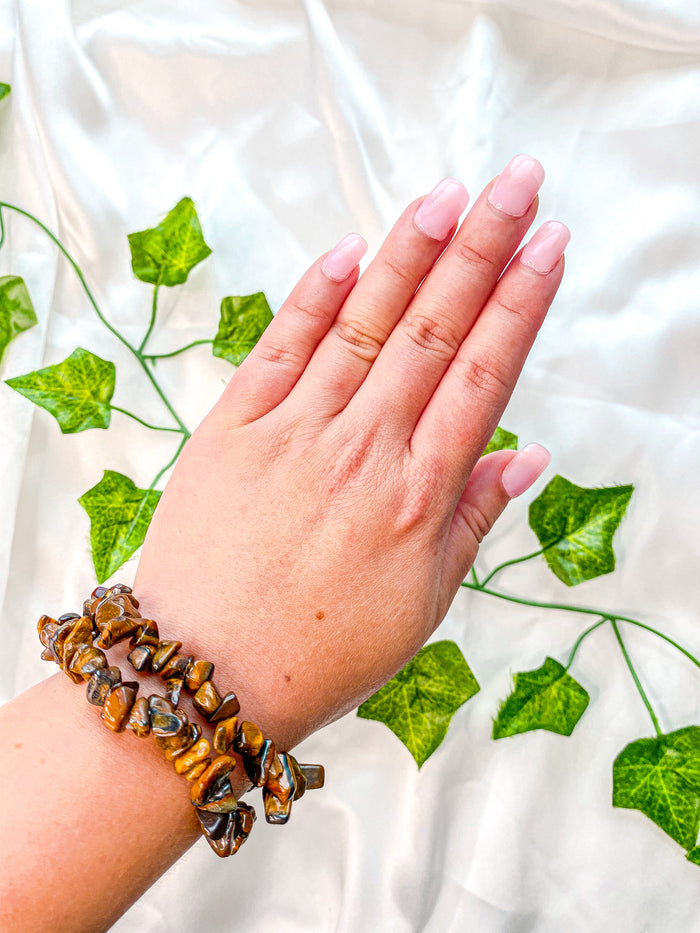 Tiger's Eye Chip Bracelet