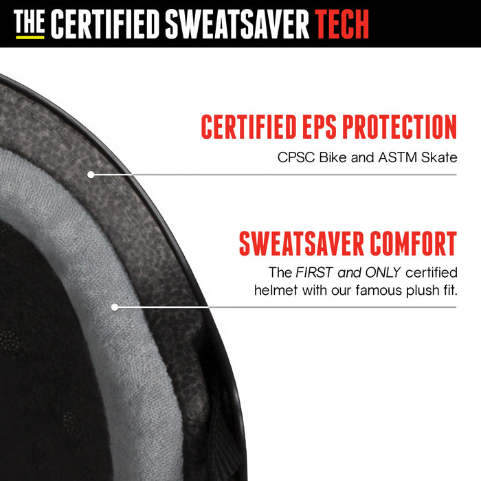Triple8 Certified Sweatsaver Helmet - Black Matte
