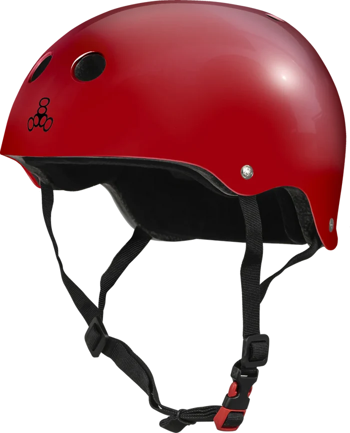 Triple8 Certified Sweatsaver Helmet- Scarlet Red Glossy