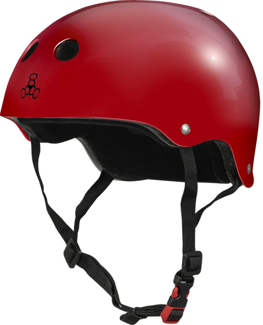 Triple8 Certified Sweatsaver Helmet- Scarlet Red Glossy