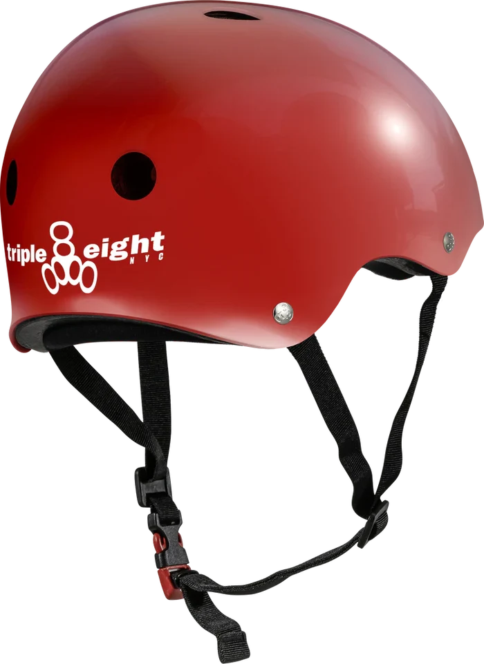 Triple8 Certified Sweatsaver Helmet- Scarlet Red Glossy
