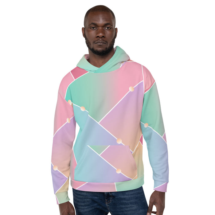 Unisex Hoodie Multi-colored Geometric Shape - Bloom Seventy Seven