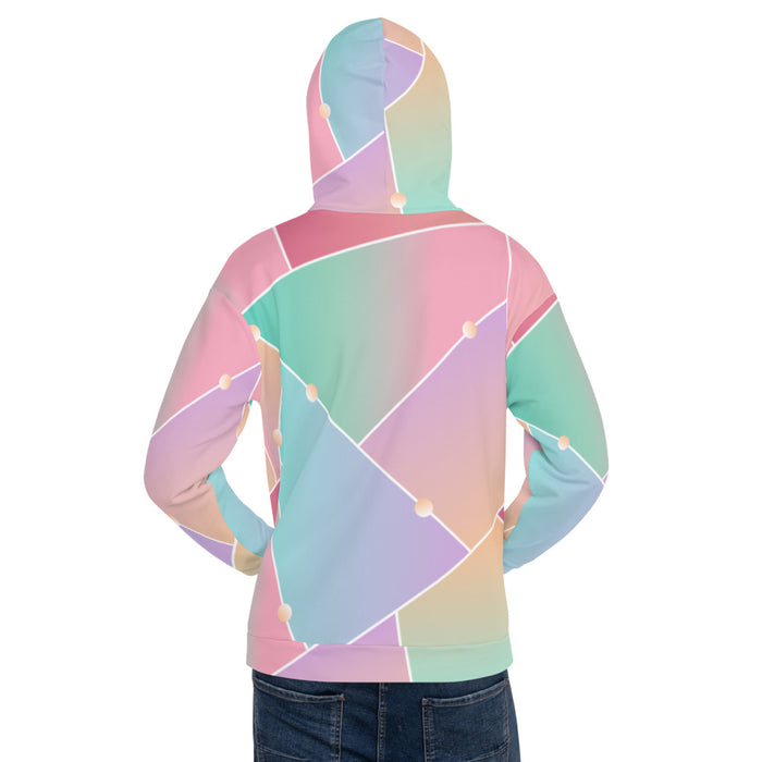 Unisex Hoodie Multi-colored Geometric Shape - Bloom Seventy Seven