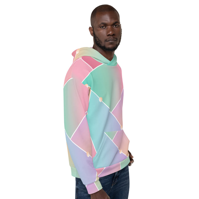 Unisex Hoodie Multi-colored Geometric Shape - Bloom Seventy Seven